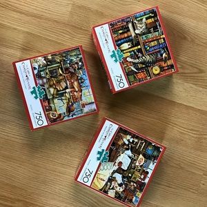 Charles Wysocki set of three 750 piece puzzles